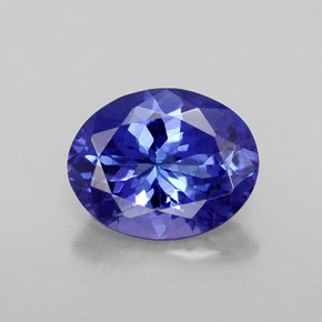Tanzanite naturale blu da 2,48 ct, taglio ovale, IF