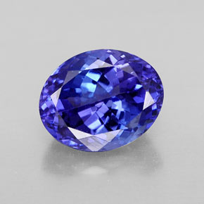 Tanzanite naturale blu da 3,40 ct, taglio ovale, VVS