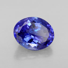 Tanzanite naturale blu da 3,40 ct, taglio ovale, VVS