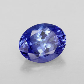 Tanzanite naturale blu da 2,61 ct, taglio ovale, VVS