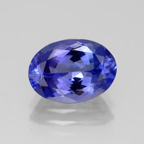 Tanzanite naturale blu da 2,99 ct, taglio ovale, IF