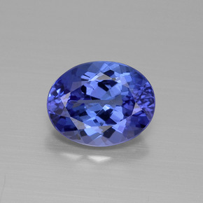 Tanzanite naturale blu da 2,12 ct, taglio ovale, VVS