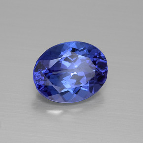 Tanzanite naturale blu da 2,12 ct, taglio ovale, VVS