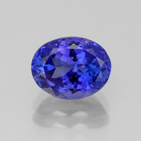 Tanzanite naturale blu da 2,49 ct, taglio ovale, VVS-VS