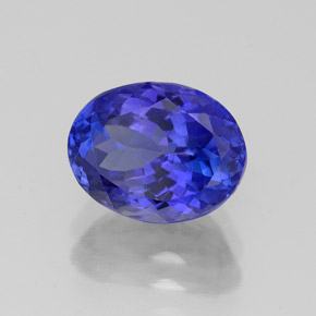 Tanzanite naturale blu da 2,49 ct, taglio ovale, VVS-VS