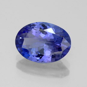 Tanzanite naturale blu da 2,57 ct, taglio ovale, IF