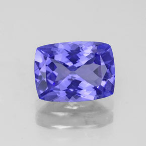 Tanzanite naturale blu da 1,60 ct, taglio a cuscino, IF