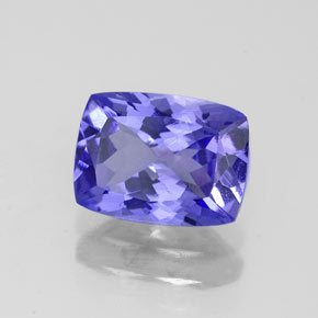Tanzanite naturale blu da 1,60 ct, taglio a cuscino, IF