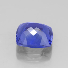 Tanzanite naturale blu da 2,40 ct, taglio a cuscino, IF