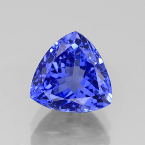 Tanzanite naturale blu da 2,41 ct, trillion, VVS