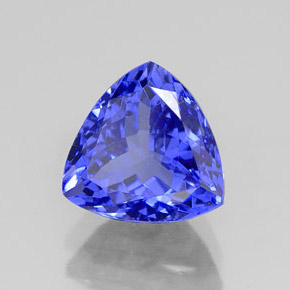 Tanzanite naturale blu da 2,41 ct, trillion, VVS