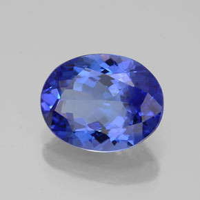Tanzanite naturale blu da 2,76 ct, taglio ovale, VVS