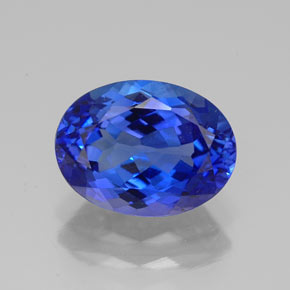 Tanzanite naturale blu da 2,71 ct, taglio ovale, IF