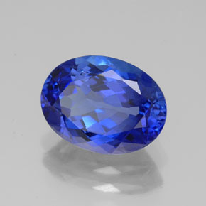 Tanzanite naturale blu da 2,71 ct, taglio ovale, IF