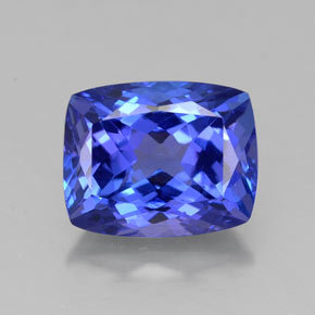 Tanzanite naturale blu da 2,82 ct, taglio a cuscino, VVS-VS