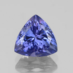 Tanzanite naturale blu da 2,19 ct, trillion, VVS-VS