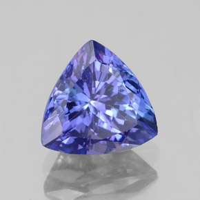 Tanzanite naturale blu da 2,19 ct, trillion, VVS-VS