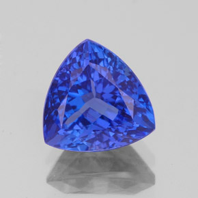 Tanzanite naturale blu da 2,12 ct, trillion, VVS