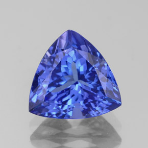 Tanzanite naturale blu da 2,62 ct, trillion, VVS