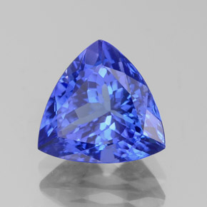 Tanzanite naturale blu da 2,62 ct, trillion, VVS