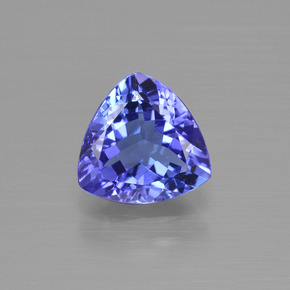 Tanzanite naturale blu da 1,84 ct, trillion, VVS
