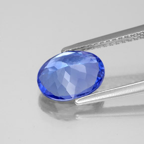Tanzanite naturale blu da 1,95 ct, taglio ovale, VS