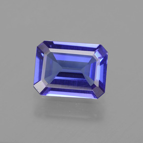 Tanzanite naturale blu da 1,79 ct, taglio smeraldo, VS