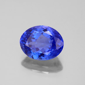 Tanzanite naturale blu da 2,81 ct, taglio ovale, VVS