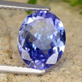 Tanzanite naturale blu da 2,56 ct, taglio ovale, VVS-VS