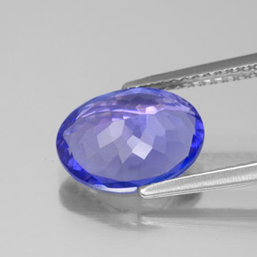 Tanzanite naturale blu da 2,83 ct, taglio ovale, VVS-VS