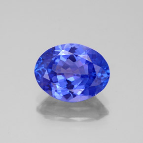 Tanzanite naturale blu da 2,38 ct, taglio ovale, VVS-VS