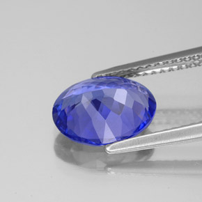 Tanzanite naturale blu da 2,38 ct, taglio ovale, VVS-VS