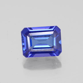 Tanzanite naturale blu da 1,77 ct, taglio smeraldo, VS