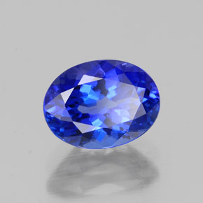 Tanzanite naturale blu da 1,60 ct, taglio ovale, VVS-VS