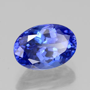 Tanzanite naturale blu da 2,73 ct, taglio ovale, VVS-VS