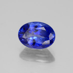 Tanzanite naturale blu da 2,42 ct, taglio ovale, VVS