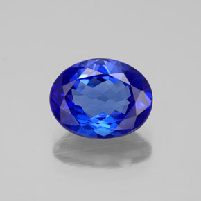 Tanzanite naturale blu da 2,43 ct, taglio ovale, IF