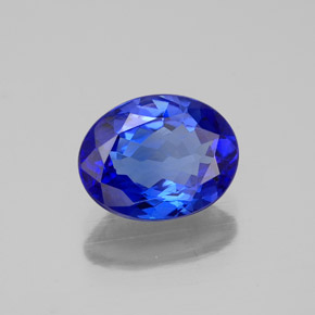 Tanzanite naturale blu da 2,43 ct, taglio ovale, IF