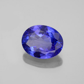 Tanzanite naturale blu da 2,32 ct, taglio ovale, VVS