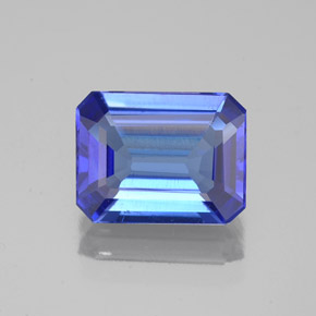 Tanzanite naturale blu da 2,02 ct, taglio smeraldo, VS