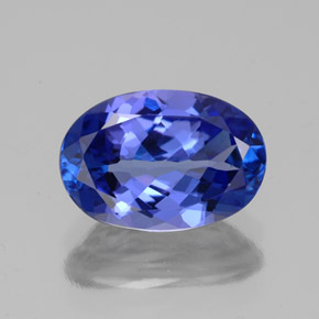 Tanzanite naturale blu da 2,75 ct, taglio ovale, VVS