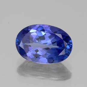 Tanzanite naturale blu da 2,75 ct, taglio ovale, VVS