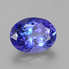 Tanzanite naturale blu da 2,26 ct, taglio ovale, VVS-VS