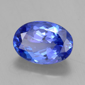 Tanzanite naturale blu da 2,55 ct, taglio ovale, VVS