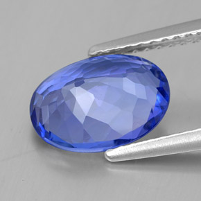 Tanzanite naturale blu da 2,55 ct, taglio ovale, VVS