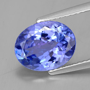 Tanzanite naturale blu da 2,71 ct, taglio ovale, VVS