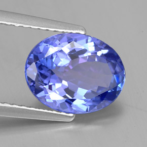 Tanzanite naturale blu da 2,71 ct, taglio ovale, VVS