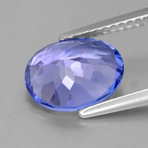 Tanzanite naturale blu da 2,71 ct, taglio ovale, VVS