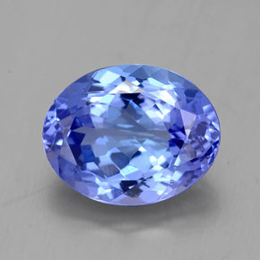 Tanzanite naturale blu da 2,92 ct, taglio ovale, IF