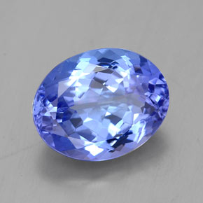 Tanzanite naturale blu da 2,92 ct, taglio ovale, IF